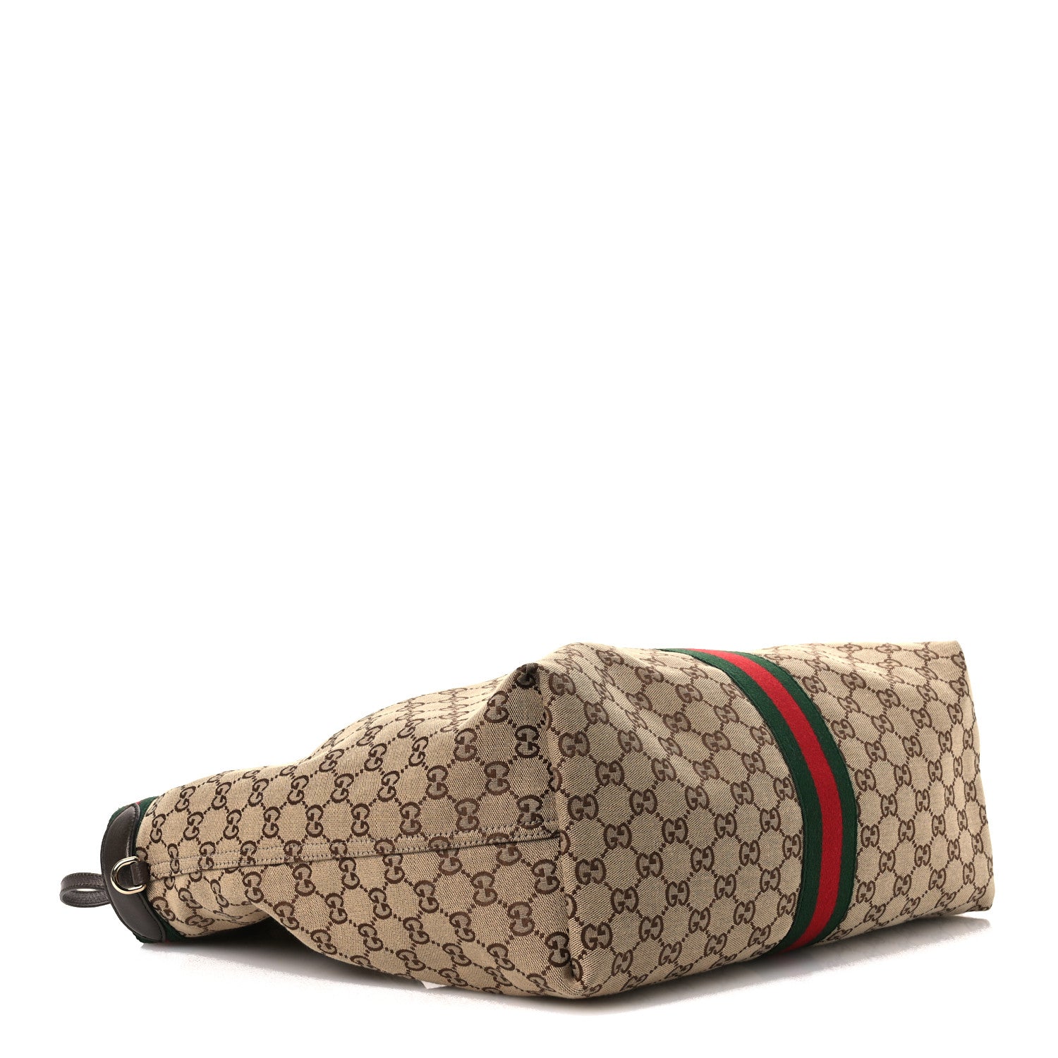 Gucci GG Monogram Web Large Giglio Tote Beige Brown 5 of 12