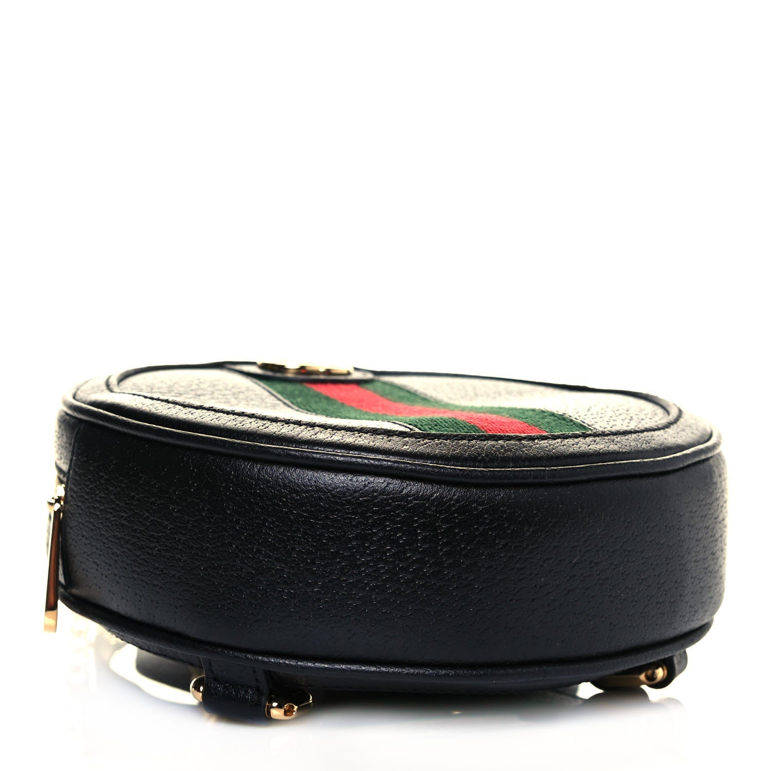 Gucci Grained Calfskin Web Mini Ophidia Round Backpack Black 4 of 8
