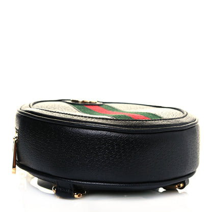 Gucci Grained Calfskin Web Mini Ophidia Round Backpack Black 4 of 8