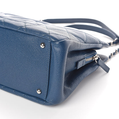 Chanel Caviar Quilted CC Timeless Soft Tote Blue 10 of 10