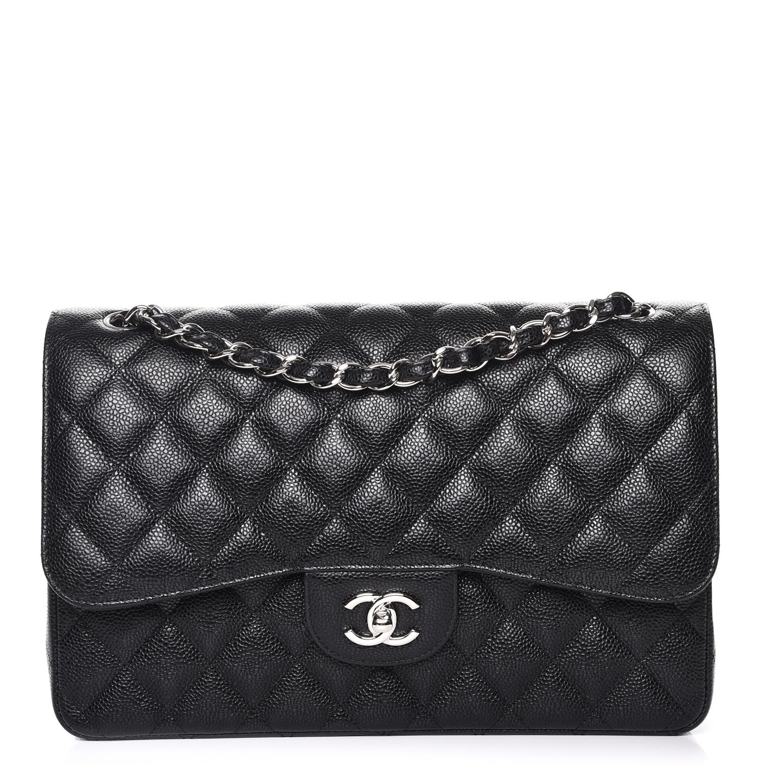 Chanel Caviar Quilted Jumbo Double Flap Black 1 of 9