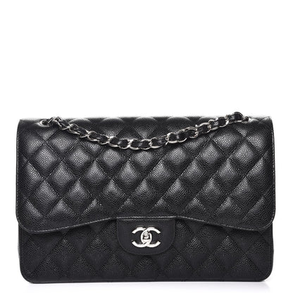 Chanel Caviar Quilted Jumbo Double Flap Black 1 of 9