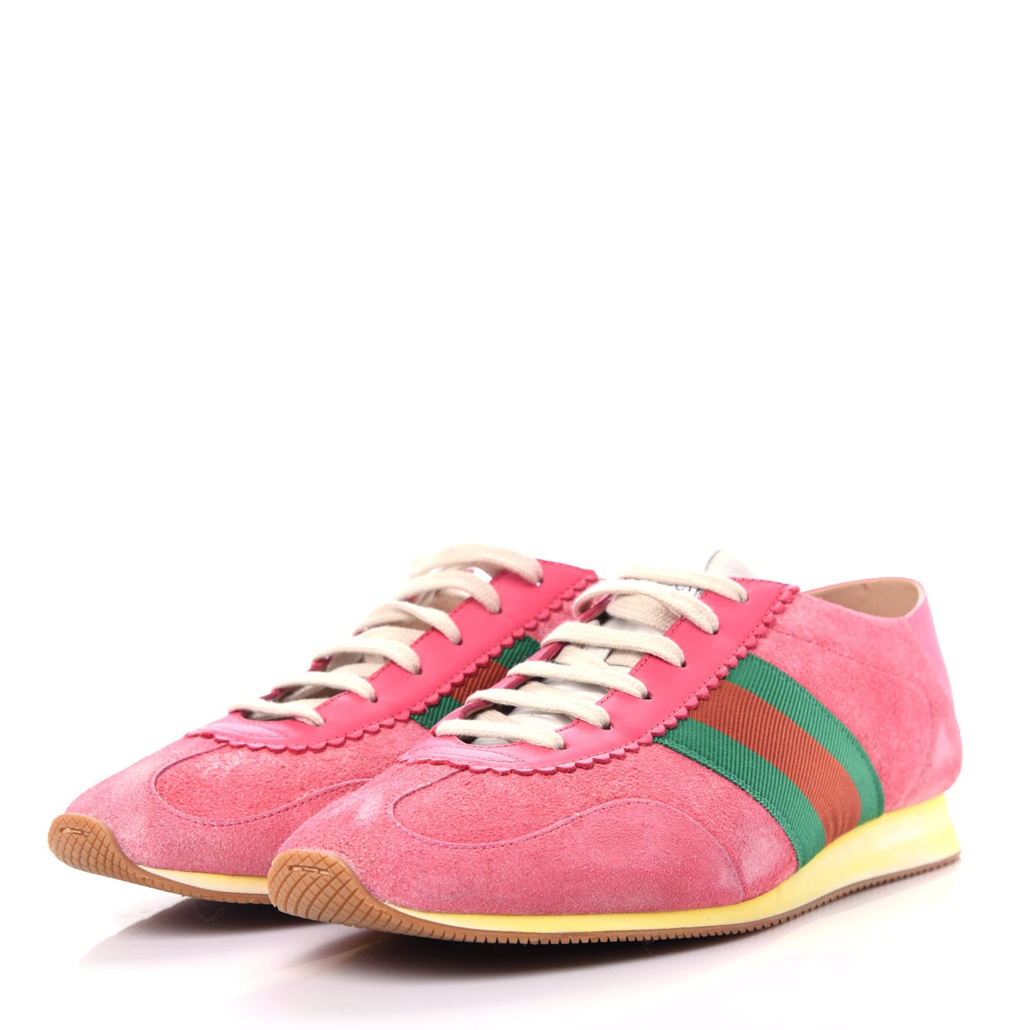 Gucci Suede Web Womens Rocket Sneakers 41 Rhododendron Pink 3 of 11