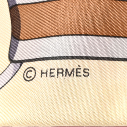 Hermes Silk Grand Tralala Twilly Rose Poudre Jaune 3 of 4