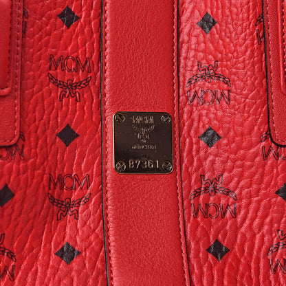 MCM Visetos Medium Liz Reversible Shopper Tote Ruby Red 9 of 11