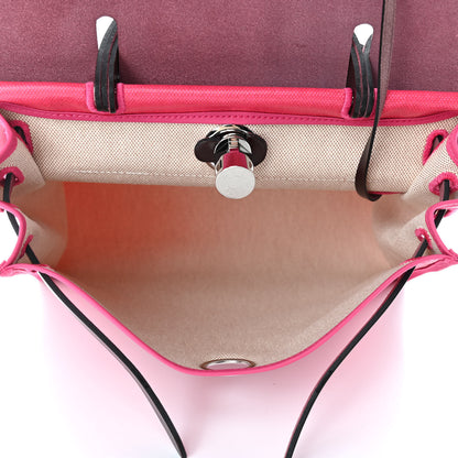 Hermes Toile H Berline Vache Hunter Herbag Zip 31 PM Rouge Sellier Rose Shocking 4 of 4