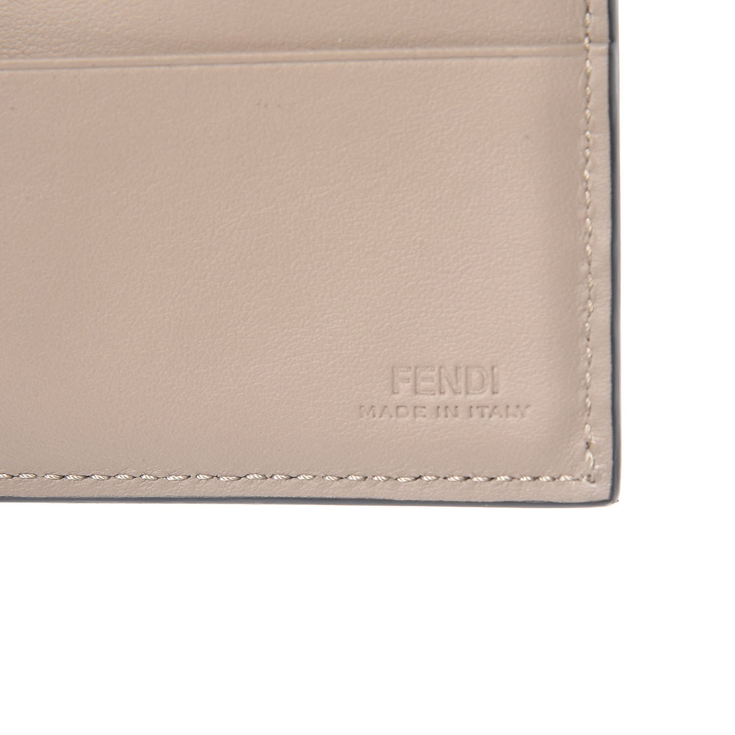 Fendi Vitello Liberty FF Stripe Bi-Fold Wallet Black Multicolor 6 of 7