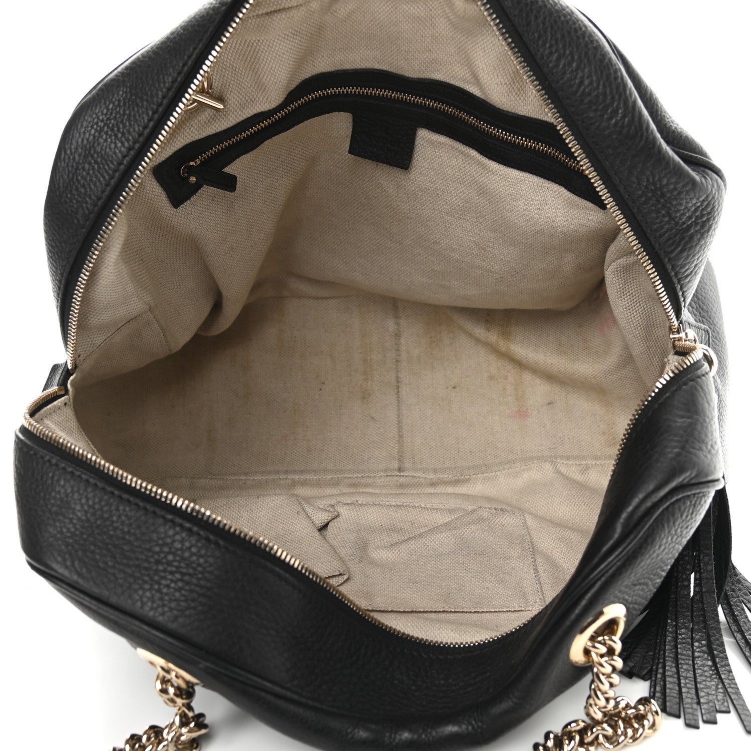 Gucci Pebbled Calfskin Medium Soho Bowler Black 5 of 12
