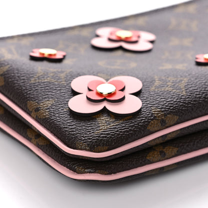 Louis Vuitton Monogram Blooming Flowers Double Zip Pochette 7 of 9