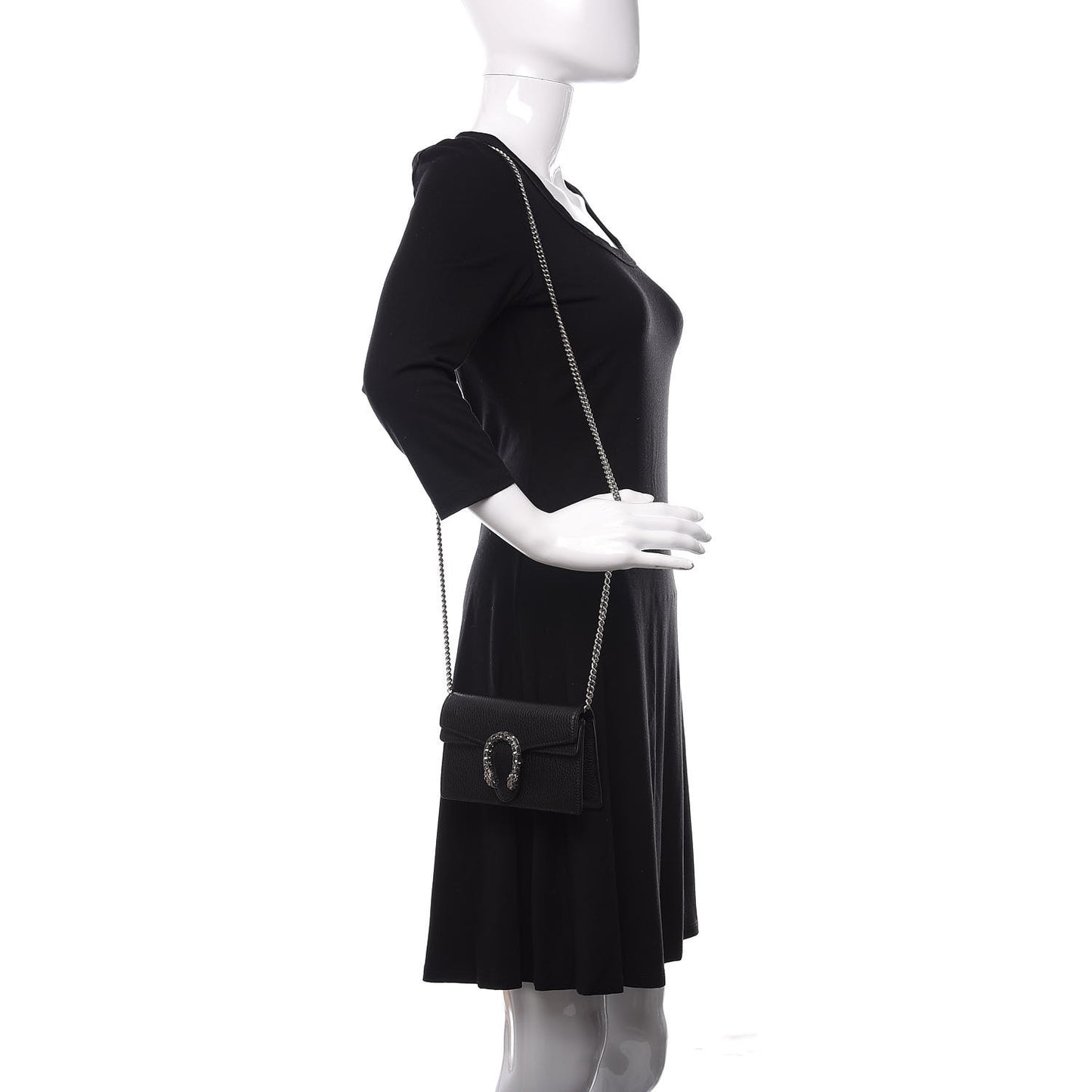 Calfskin Super Mini Dionysus Shoulder Bag Black