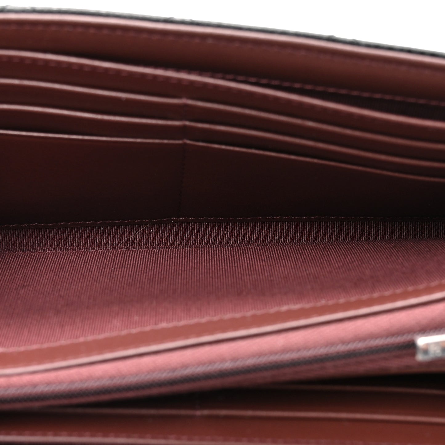 Caviar Quilted Large Gusset Flap Wallet Black