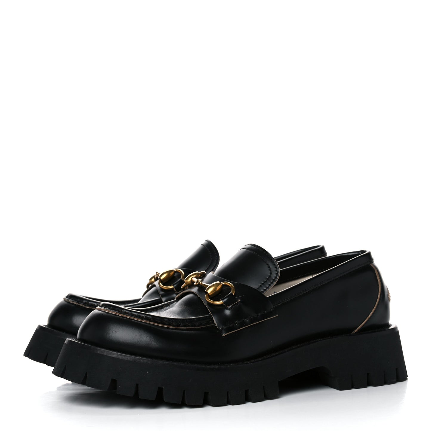 Cordovan Lux Womens Harald Horsebit 25mm Platform Loafers 38 Black