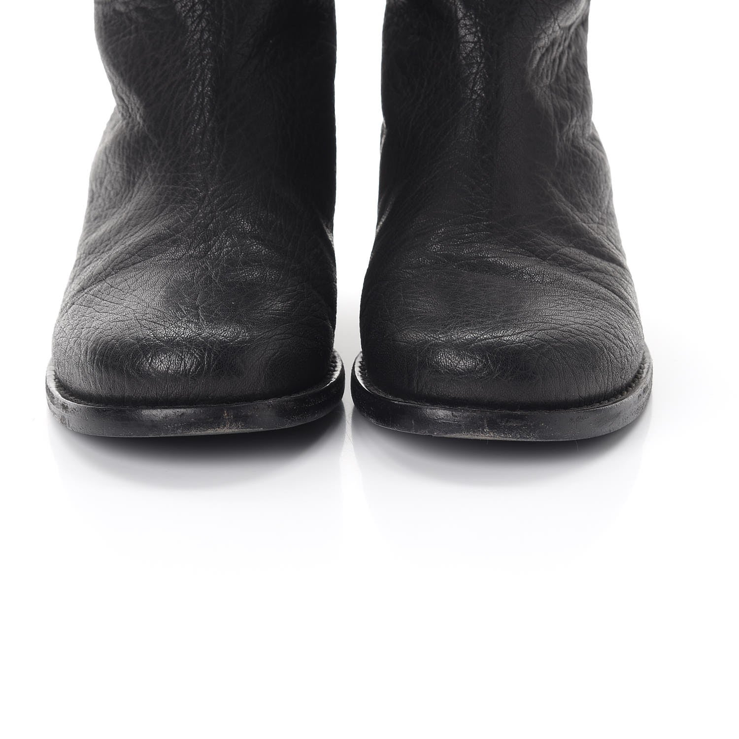 Chanel Lambskin Calfskin High Boots 36.5 Dark Brown Black 11 of 15