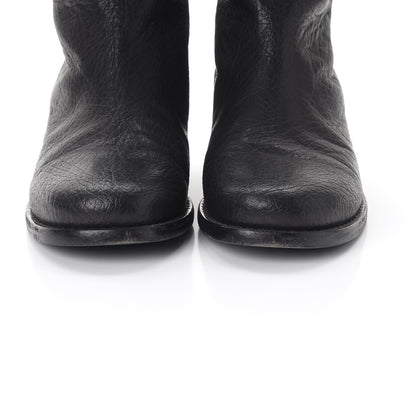 Chanel Lambskin Calfskin High Boots 36.5 Dark Brown Black 11 of 15