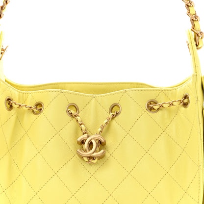 Chanel Caviar Quilted Mini Chanel 25 Handbag Yellow 8 of 11