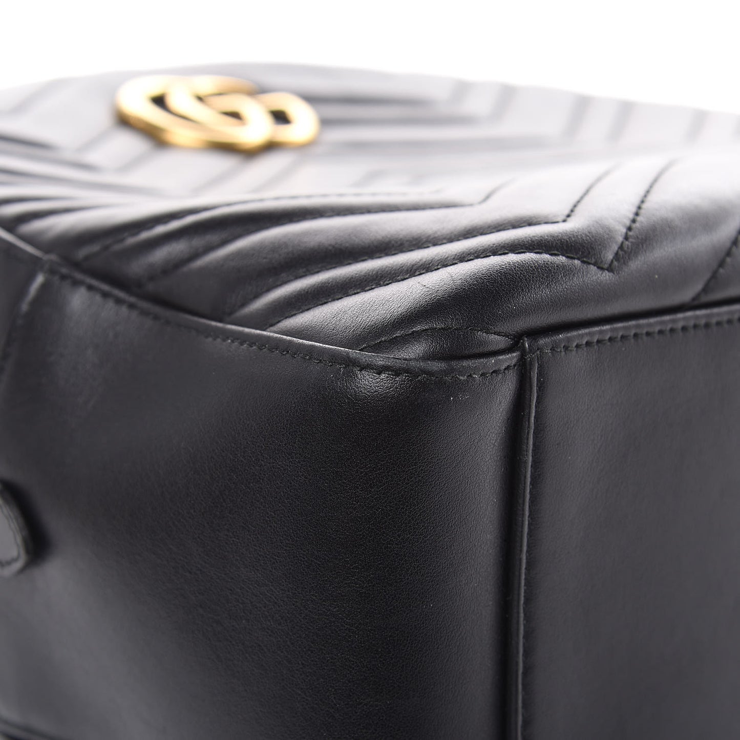 Calfskin Matelasse GG Marmont Backpack Black