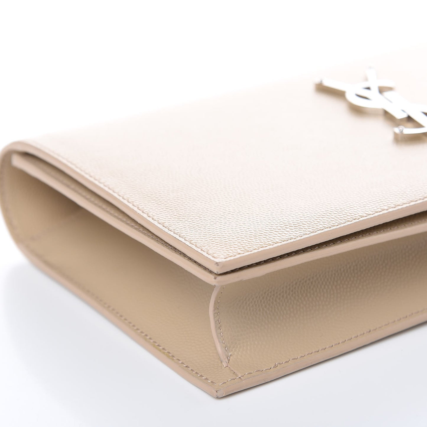 Grain De Poudre Classic Kate Monogram Clutch Nude Powder