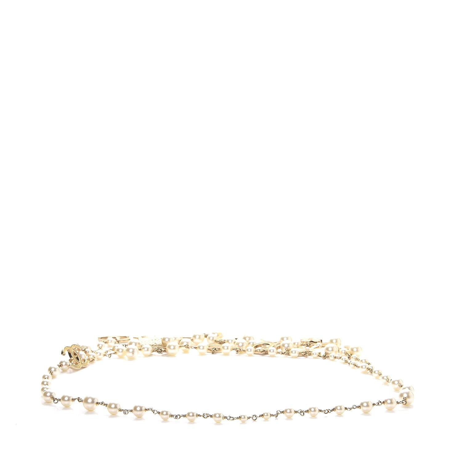 Chanel Pearl Charm Coco CC Belt Gold 3 of 11