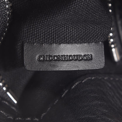 Burberry Canvas Mega Check Grained Calfskin Medium Harcourt Satchel Black 7 of 12