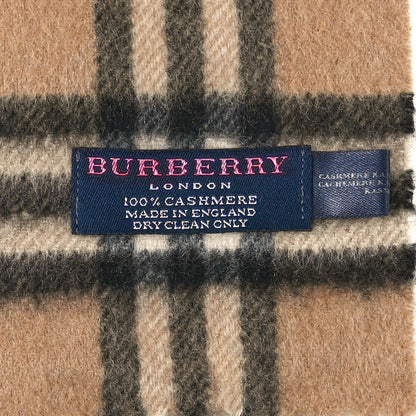 Burberry Cashmere Check Fringe Scarf Archive Beige 3 of 3