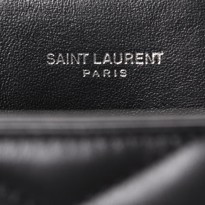 Saint Laurent Calfskin Y Quilted Monogram Small Loulou Chain Satchel Black 6 of 11
