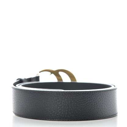 Gucci Textured Calfskin Double G 40mm Belt 95 38 Black 3 of 8