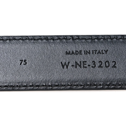 Celine Box Calfskin Medium 25mm Triomphe Belt 75 30 Black 6 of 6