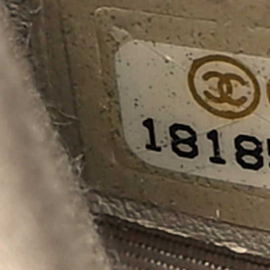 Iridescent Calfskin Quilted Medium Boy Flap Beige