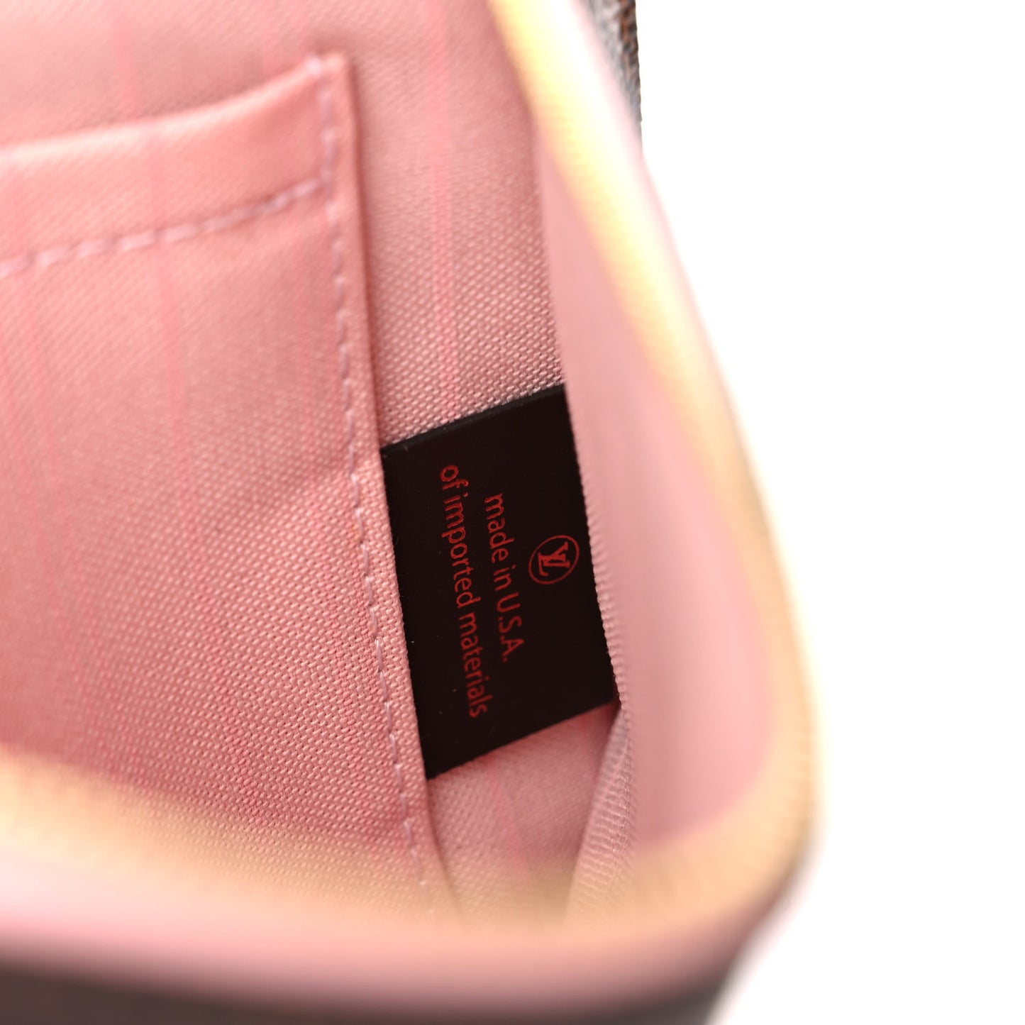 Damier Ebene Neverfull MM GM Pochette Rose Ballerine