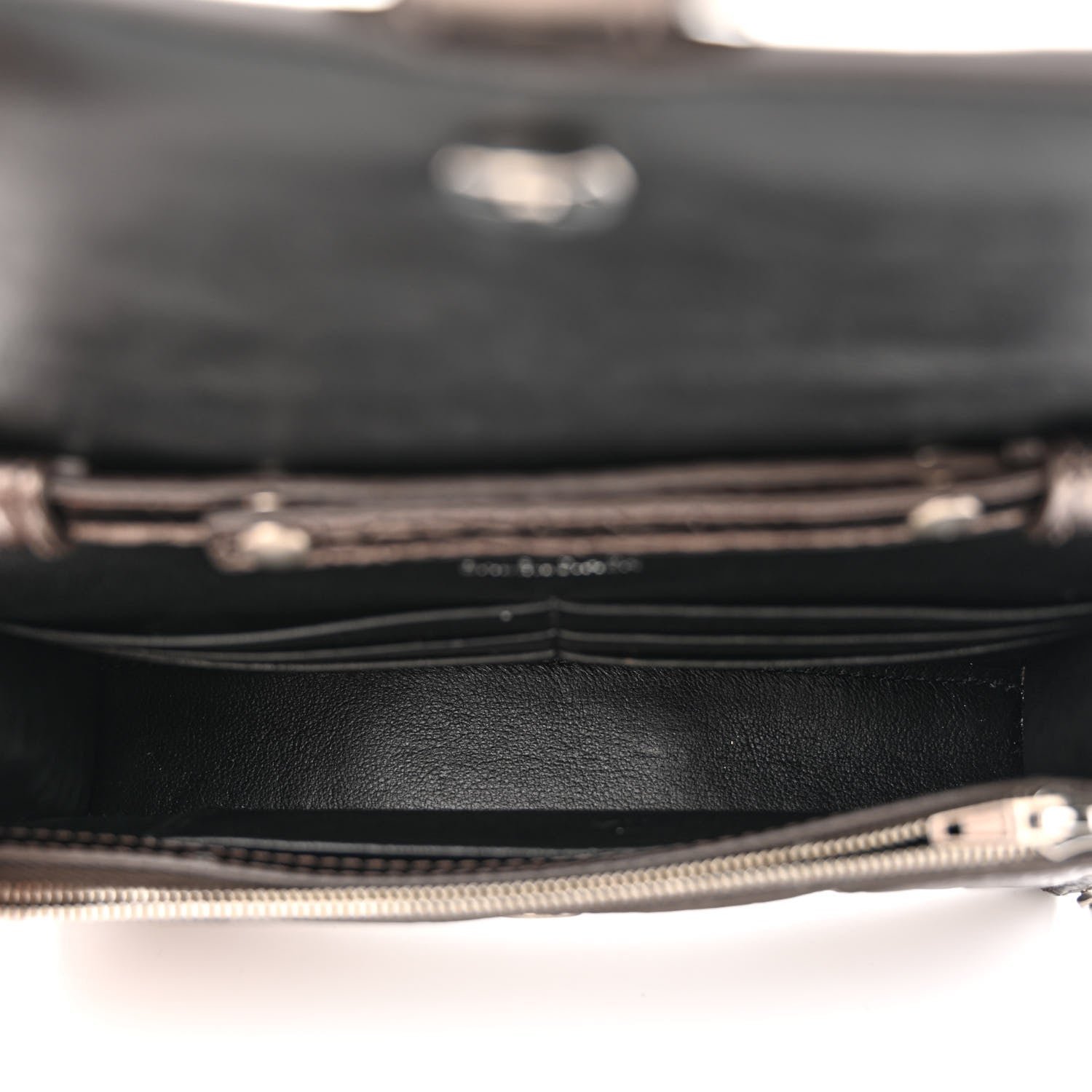 Balenciaga Shiny Metallic Calfskin Crocodile Embossed Hourglass Chain Bag Dark Bronze 5 of 10