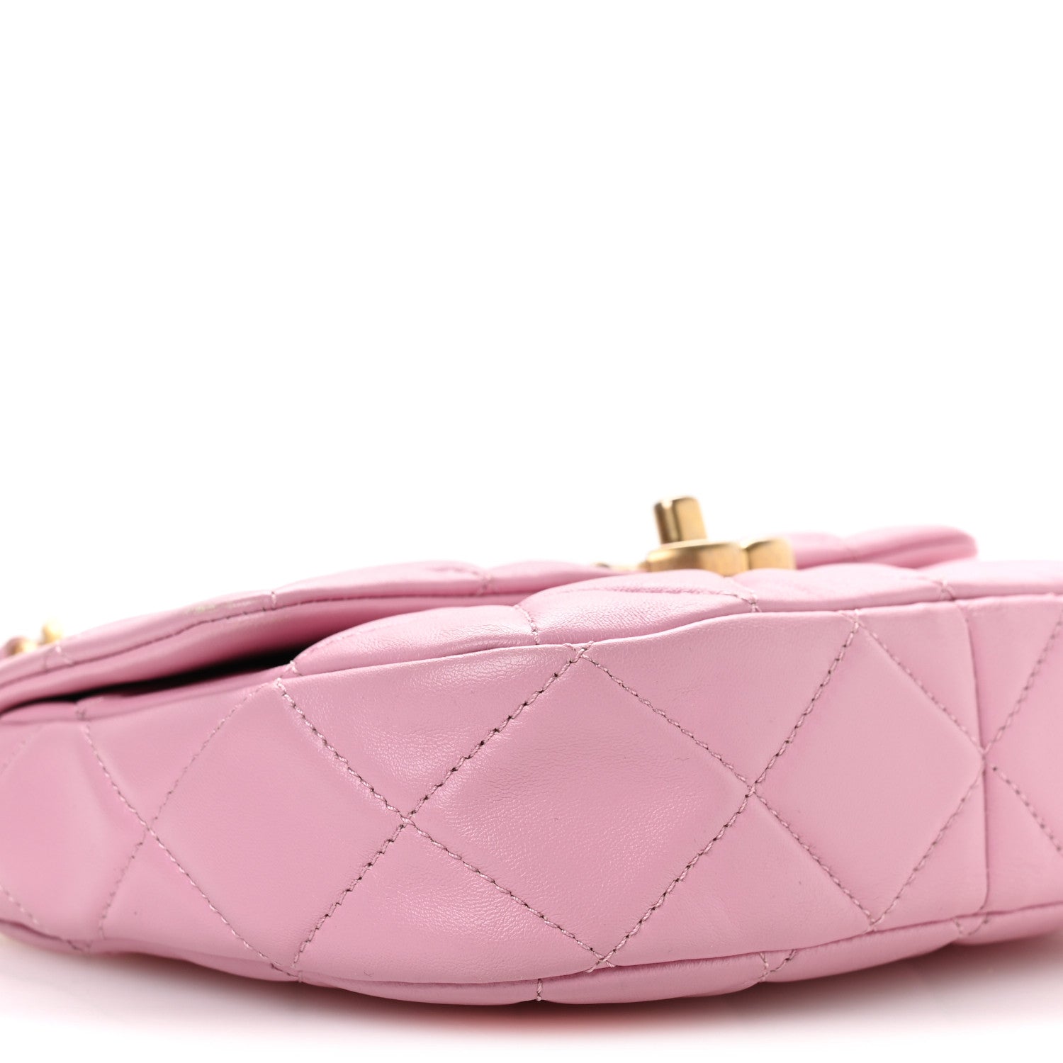 Chanel Lambskin Quilted Mini Lacquered Chain Flap Pink 9 of 10