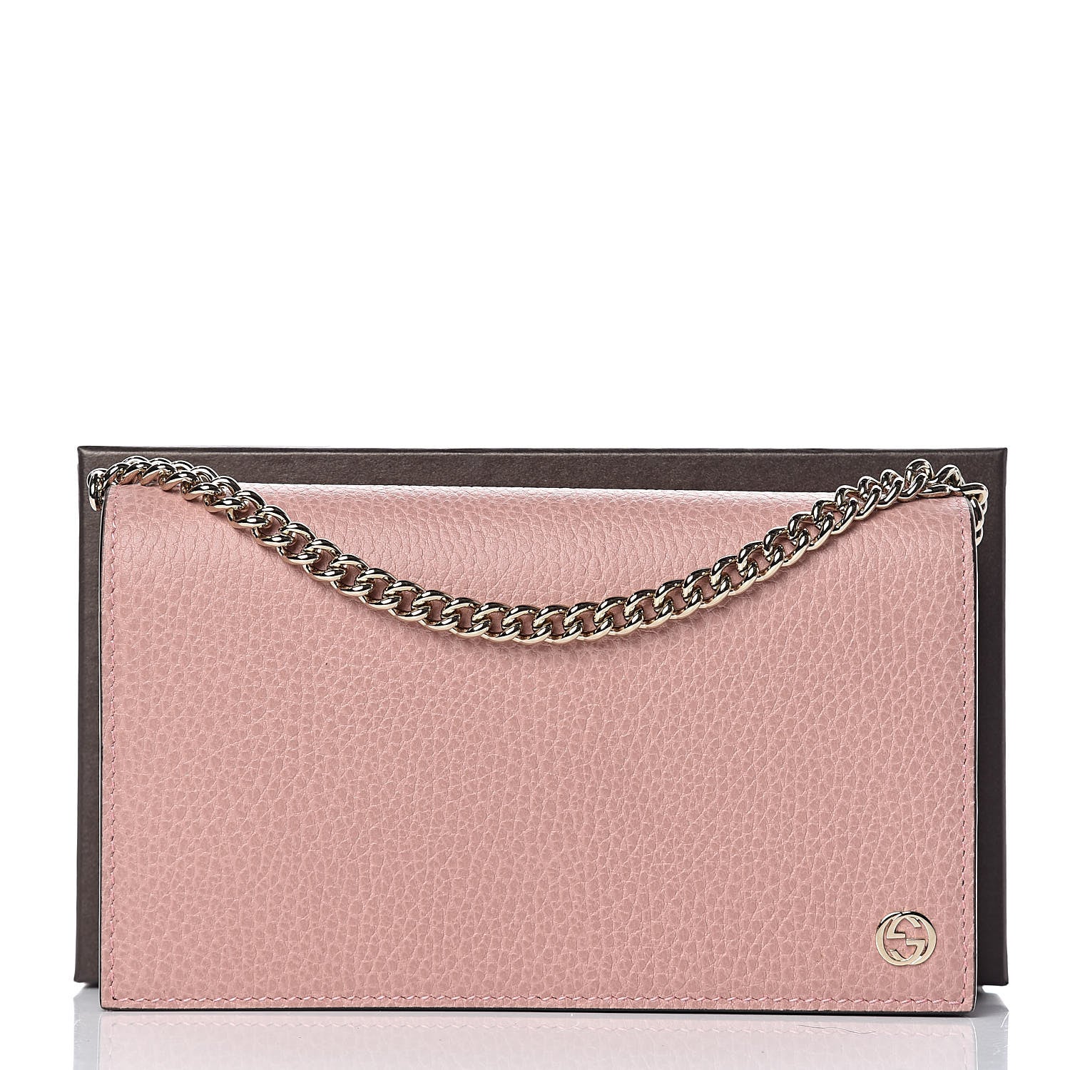 Gucci Dollar Calfskin Medium Betty Chain Wallet Soft Pink 10 of 10