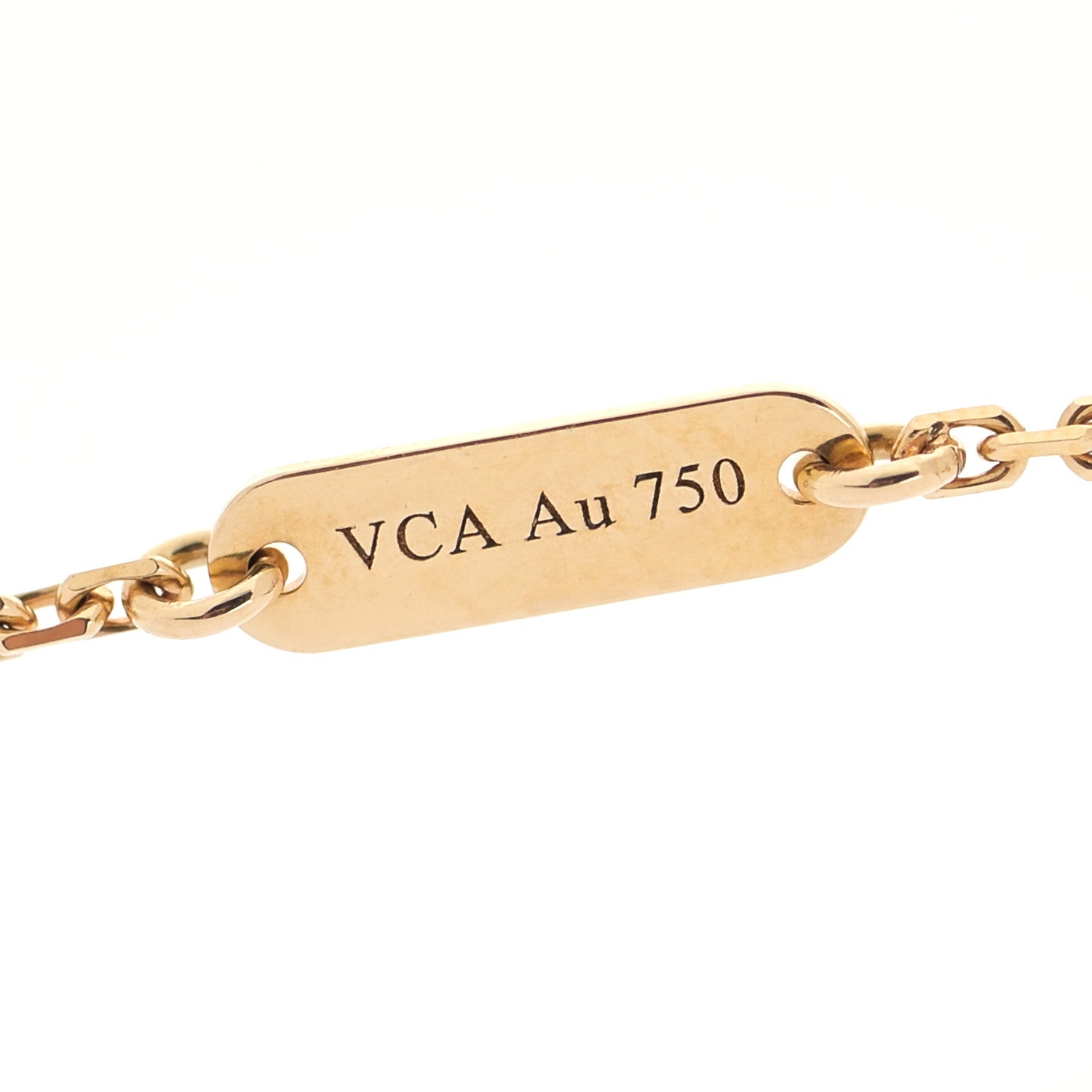 Van Cleef & Arpels 18K Yellow Gold Carnelian Vintage Alhambra Pendant Necklace 5 of 6