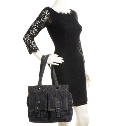 Chanel Denim CC Double Pocket Shoulder Bag 2 of 7