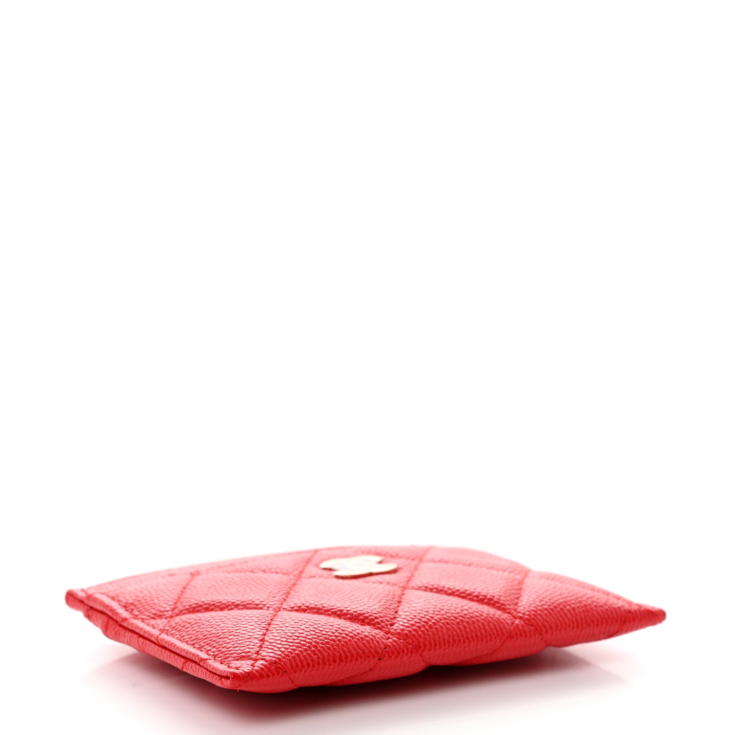 Chanel Caviar Quilted Card Holder Red 4 of 9