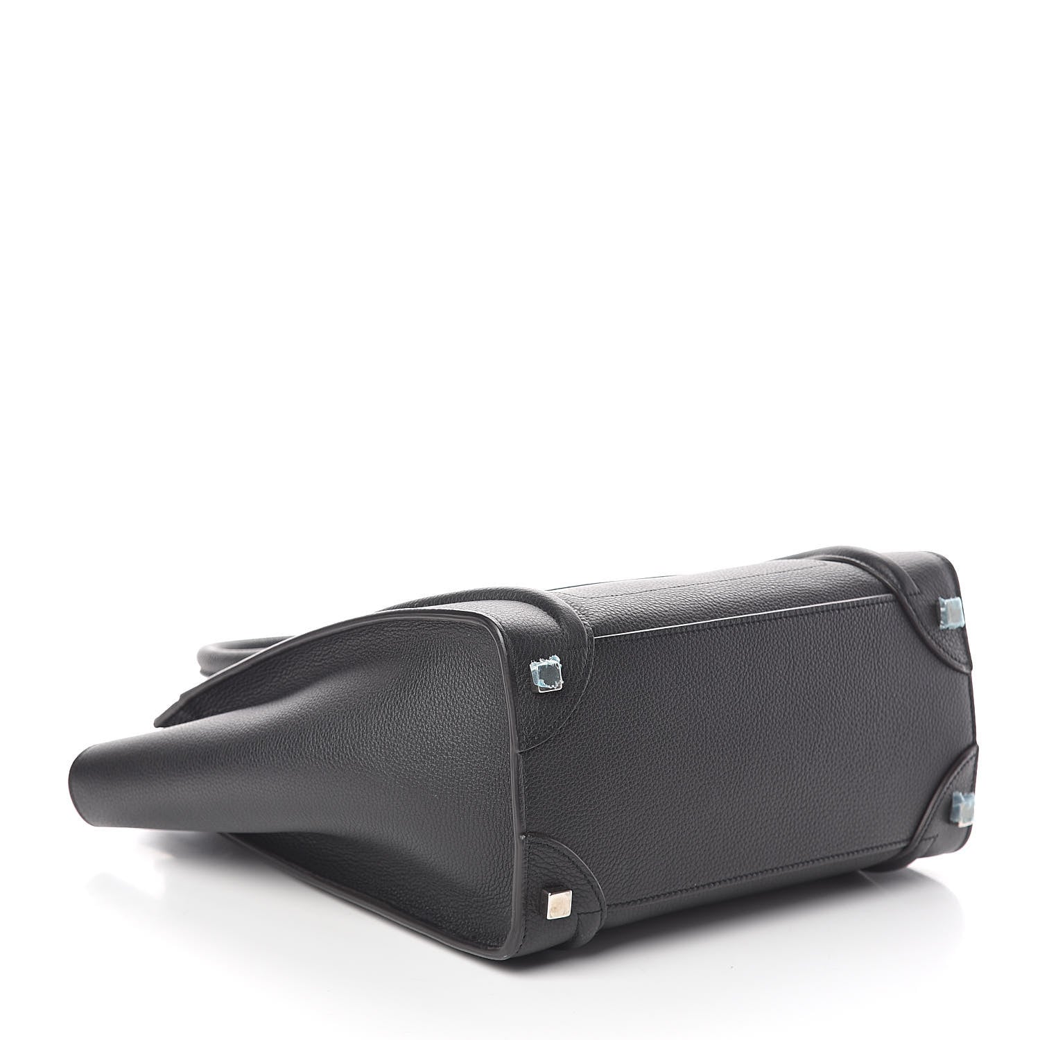 Celine Drummed Calfskin Micro Luggage Black 4 of 9