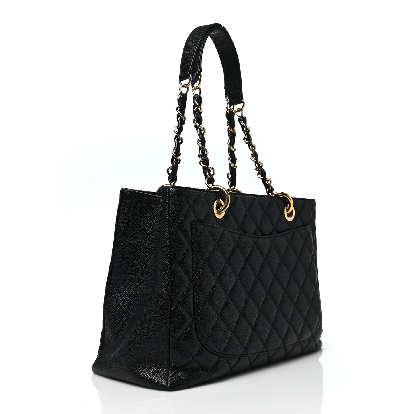 Caviar Quilted Grand Shopping Tote GST Black
