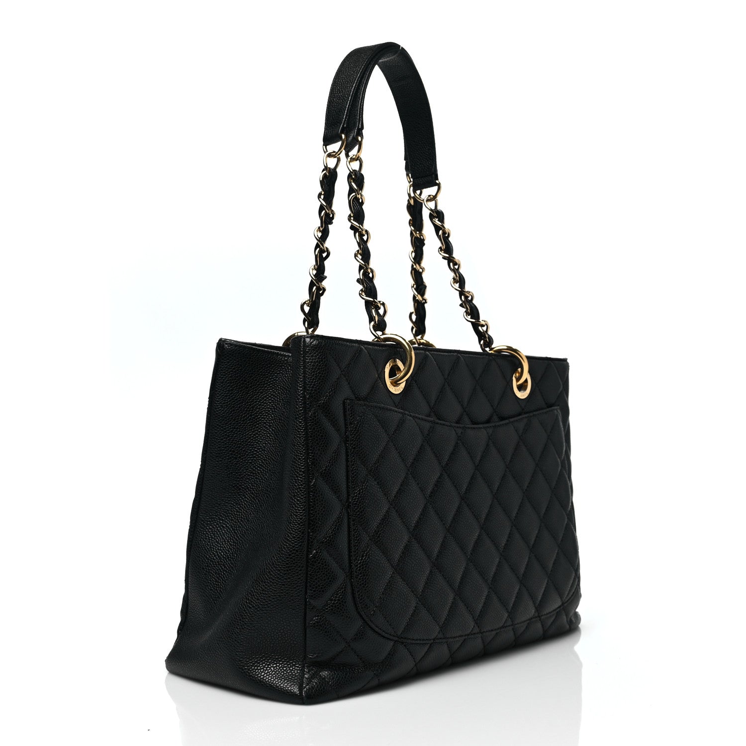Chanel Caviar Quilted Grand Shopping Tote GST Black 3 of 8