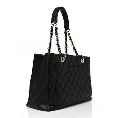 Chanel Caviar Quilted Grand Shopping Tote GST Black 3 of 8