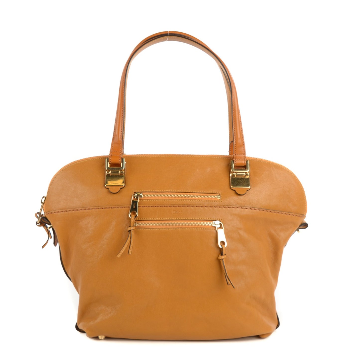Grained Calfskin Large Angie Shoulder Bag Yellow