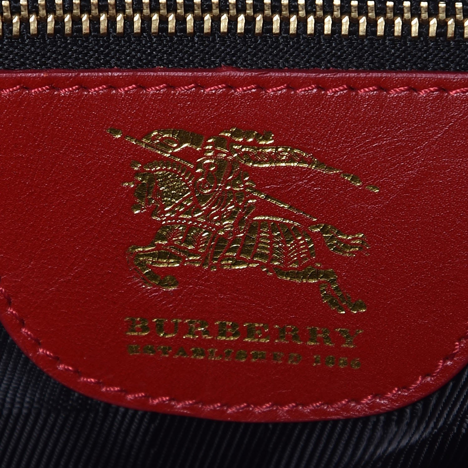 Burberry Calfskin Quilted Large Manor Tote Red 7 of 11