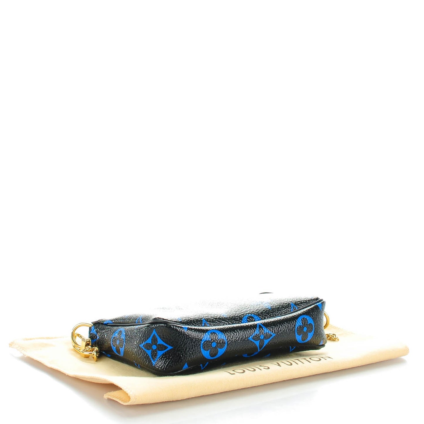 Colored Monogram Mini Pochette Accessories Blue Black