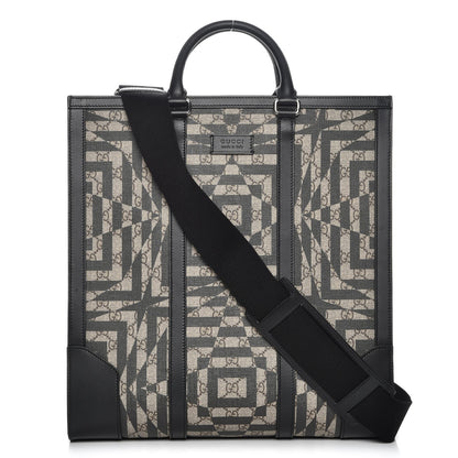 Gucci GG Supreme Monogram Caleido Vertical Tote Black 1 of 8