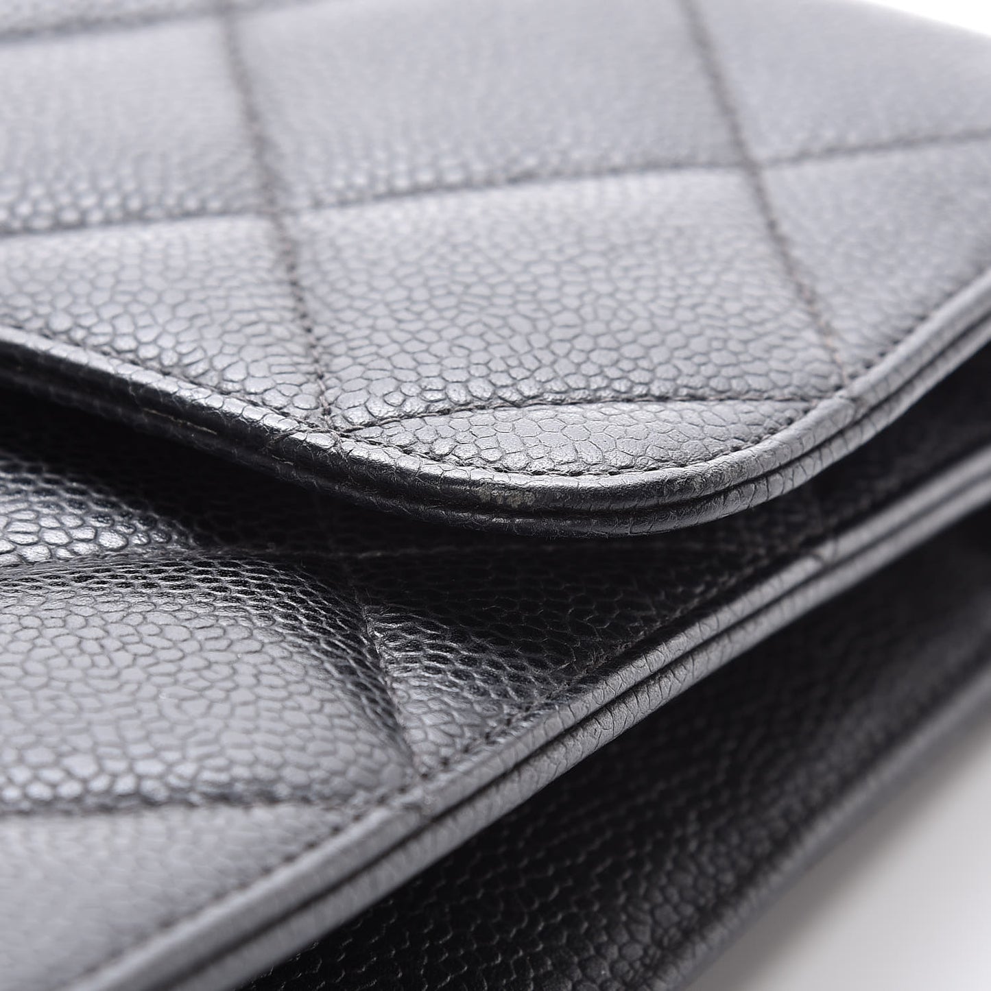 Caviar Quilted Briefcase Laptop Bag Black