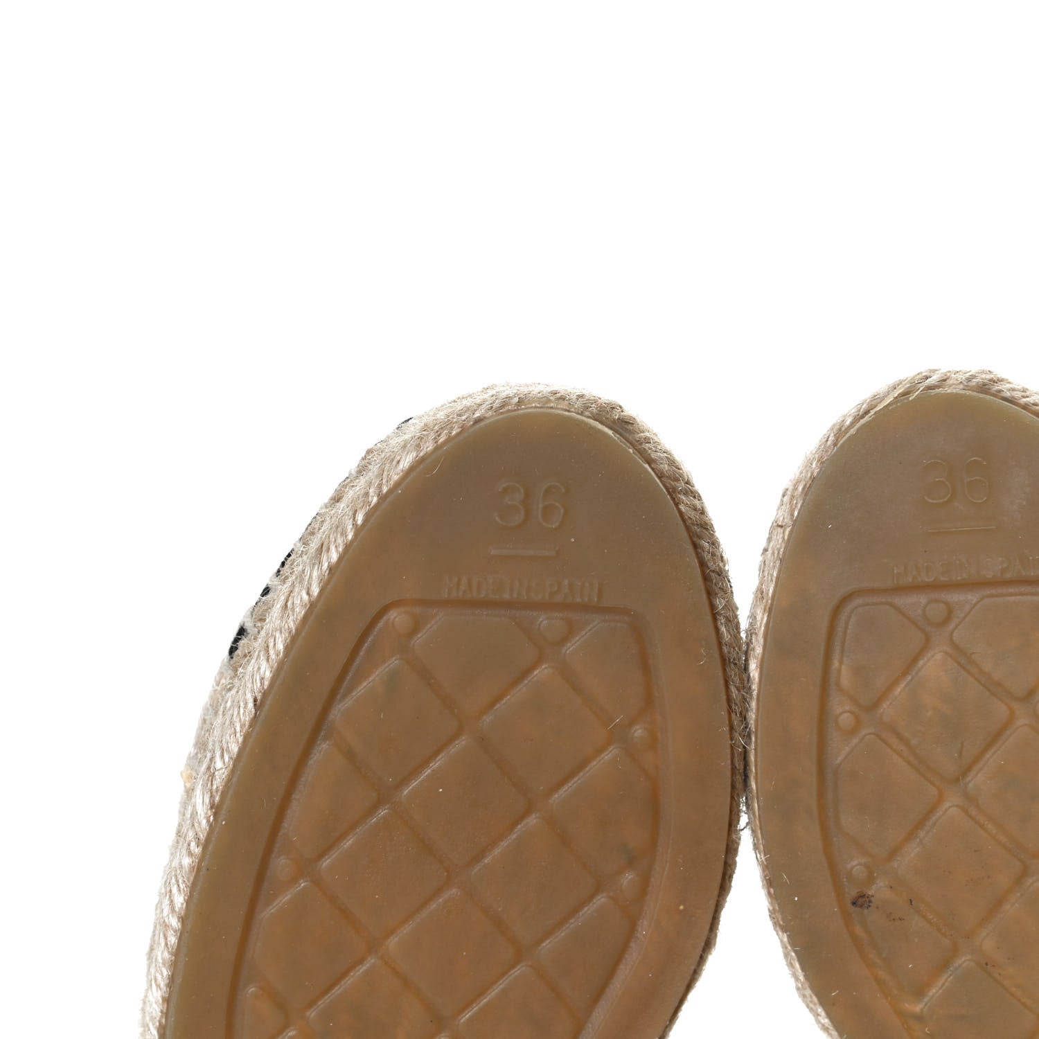Chanel Raffia Fabric CC Espadrilles 36 Beige Black 9 of 12