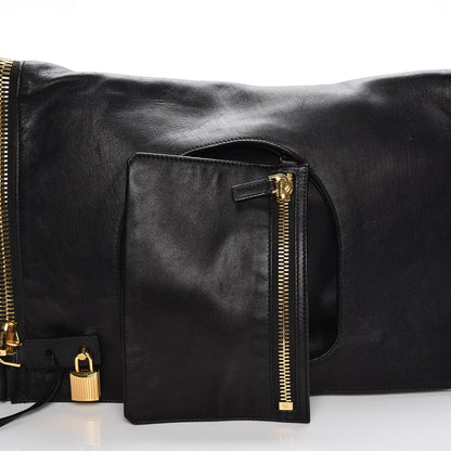 Tom Ford Ramskin Large Alix Padlock Zip Shoulder Bag Black 7 of 7