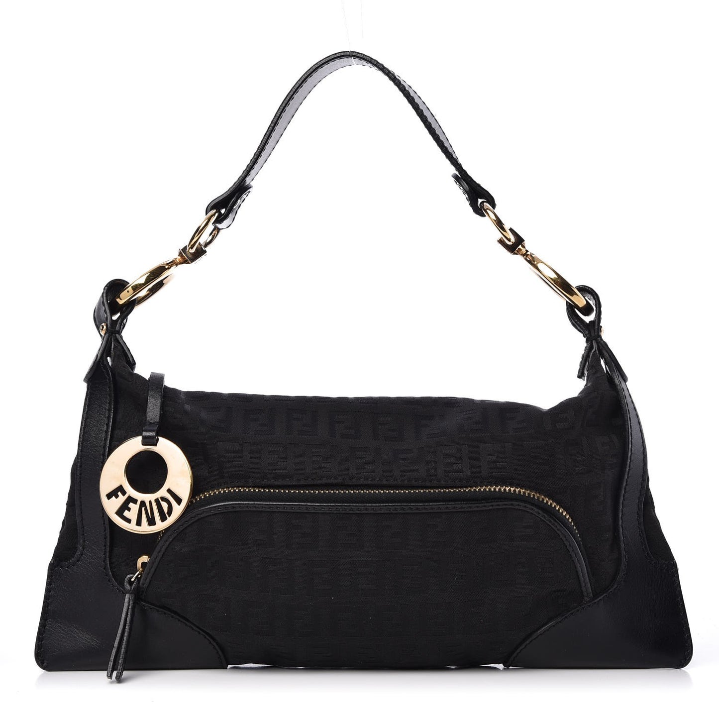 Zucchino Cuoio Small Chef Pocket Shoulder Bag Black