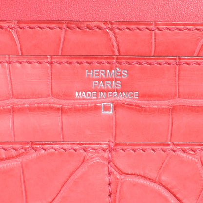Hermes Matte Alligator Dogon Combined Wallet Bougainvillea 6 of 8