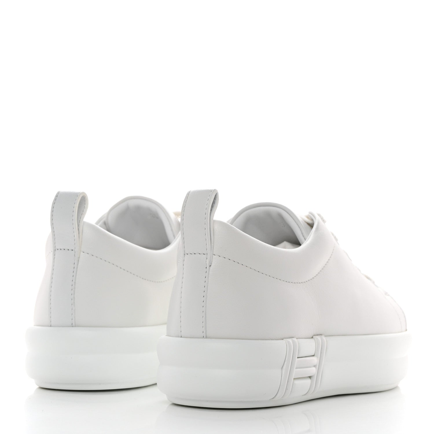 Hermes Calfskin Womens Happy Sneakers 35 White 4 of 9