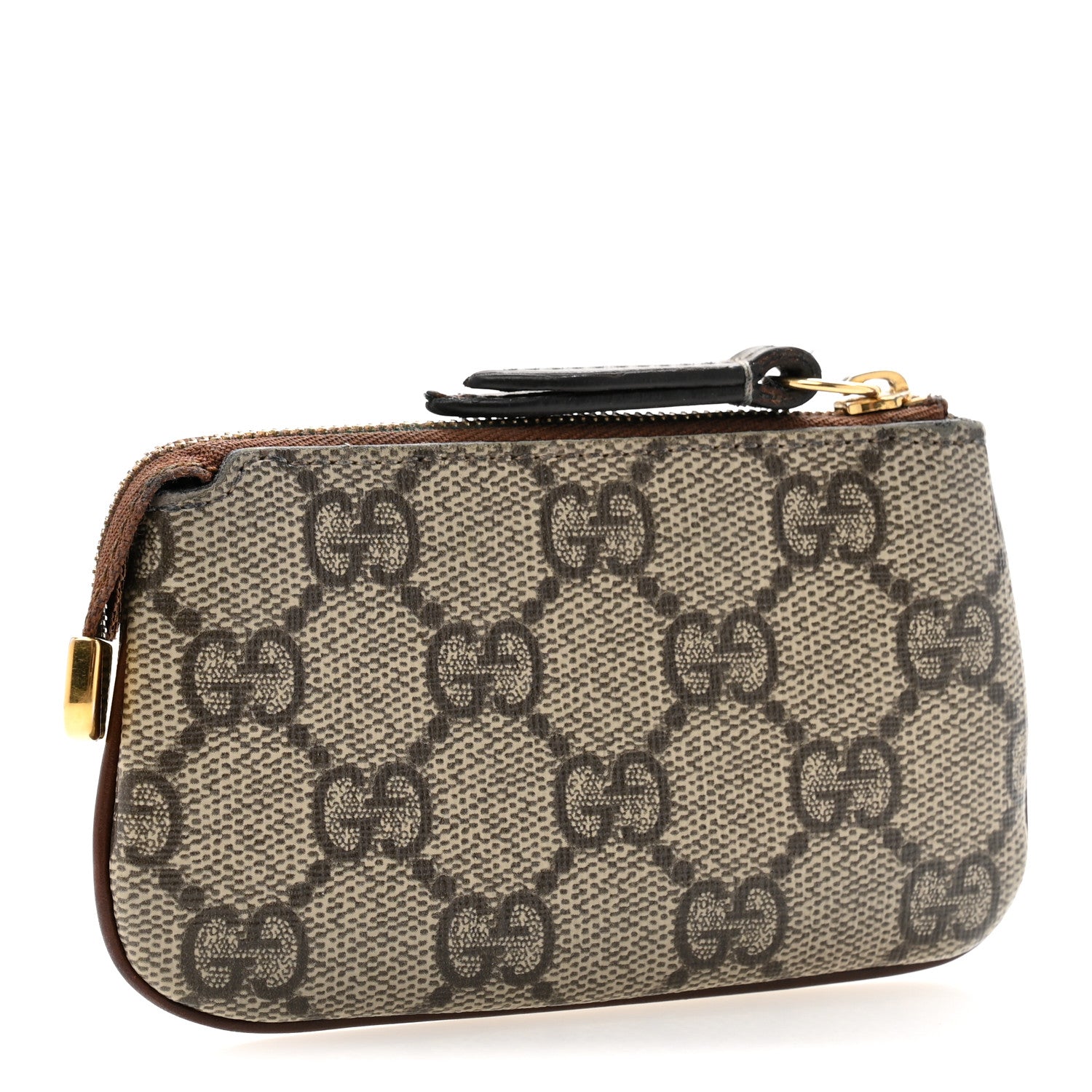 Gucci GG Supreme Monogram Key Case Beige Ebony Cuir 3 of 9